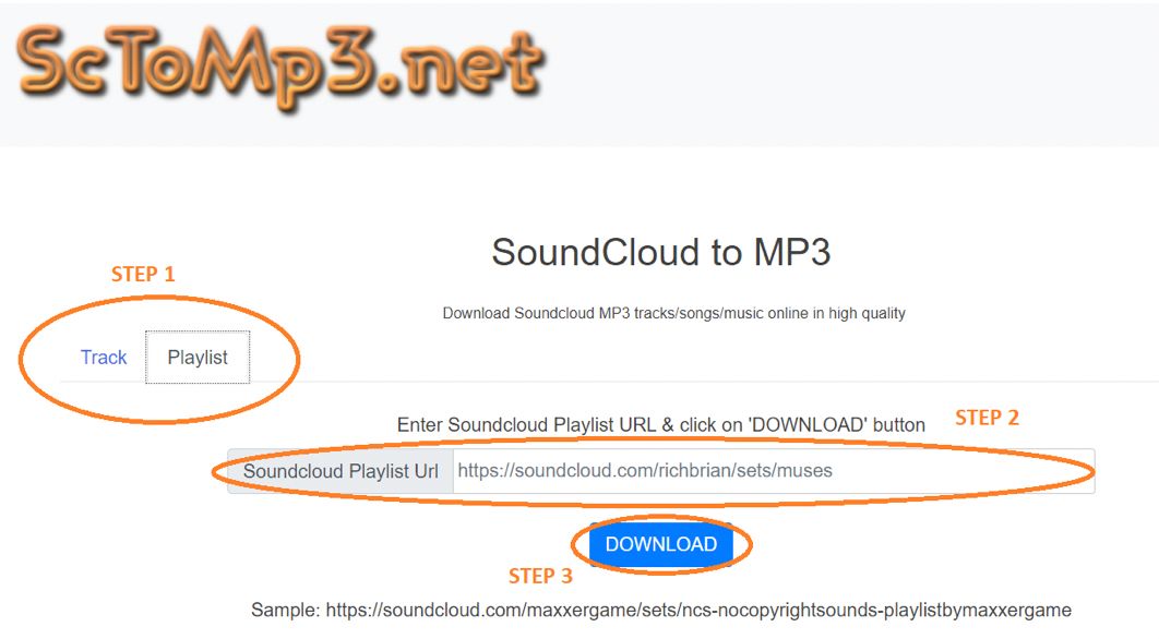 Download music from SoundCloud - SCtoMP3