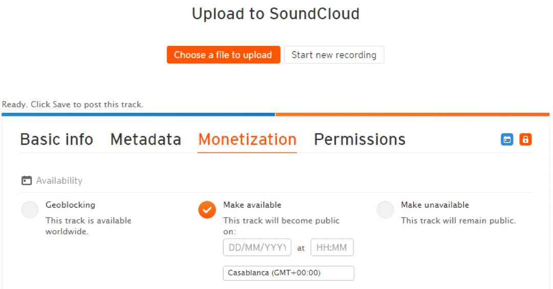 Upload to SoundCloud